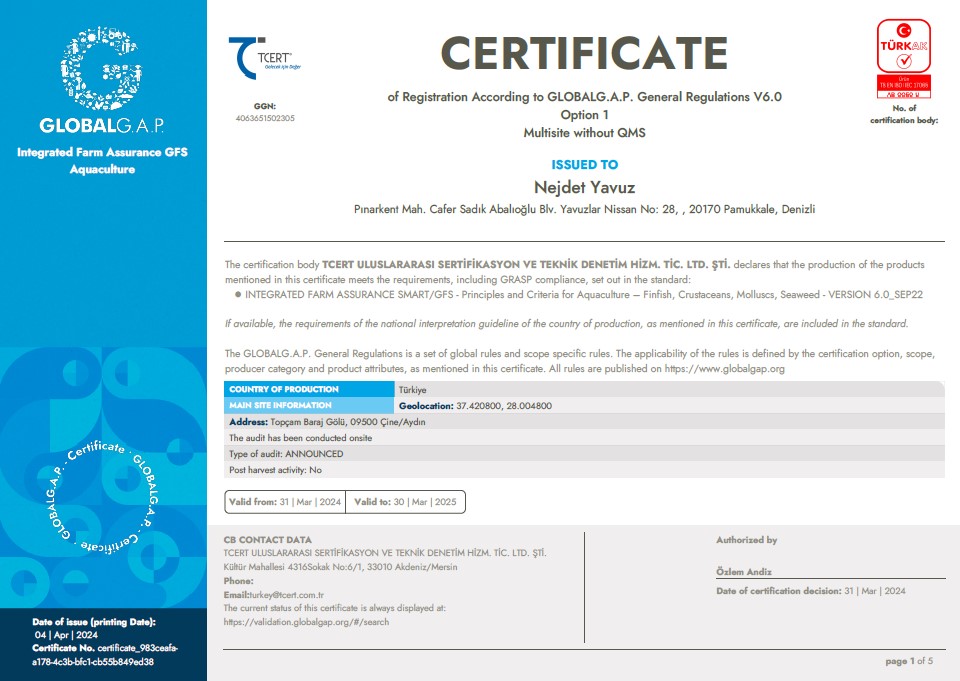 Yavuzlar Otomotiv Balıkçılık - TCERT_Nejdet Yavuz_GLOBALG.A.P. v6-GFS Certificate_2024